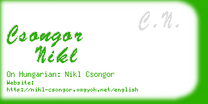 csongor nikl business card